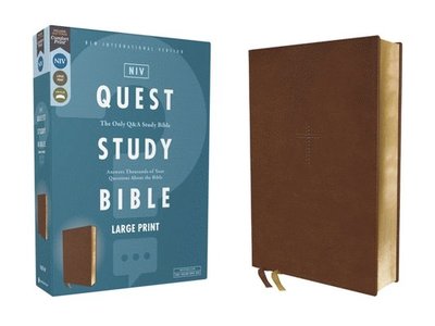 Cover for Zondervan · Niv Quest Study Bible Large Print Leathersoft Brown Comfort Print (Bog) (2024)