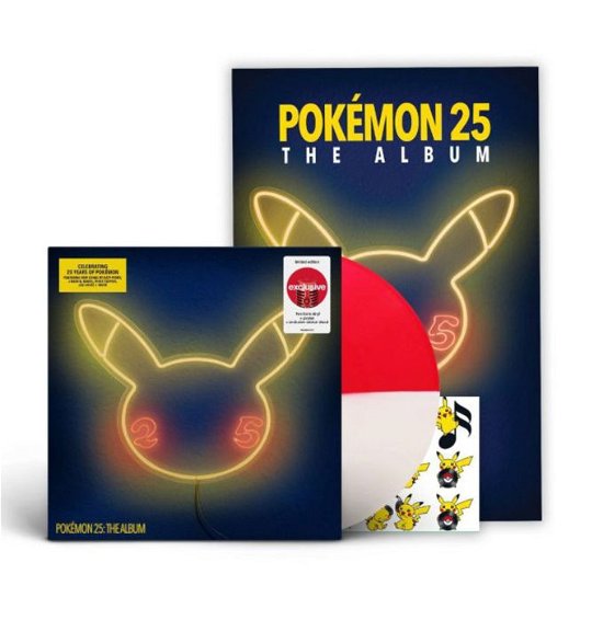 Cover for Pokemon 25 (LP) [Limited Red &amp; White Split Vinyl edition] (2022)