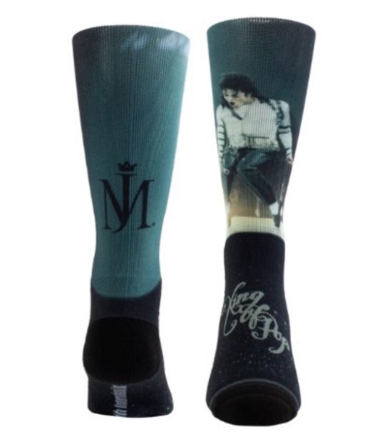 Cover for Michael Jackson · Michael Jackson Silver Glitter King Of Pop Socks (One Size) (CLOTHES) (2024)