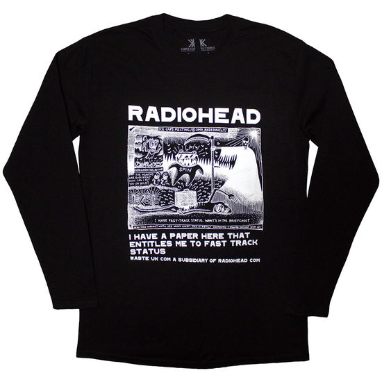 Cover for Radiohead · Radiohead Unisex Long Sleeve T-Shirt: Ice Caps (Black) (CLOTHES) [size S]