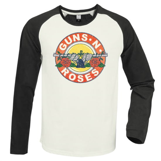 Cover for Guns N Roses · Guns N Roses Vintage Bullet White / Charcoal Small Baseball Jersey (T-shirt) (2024)