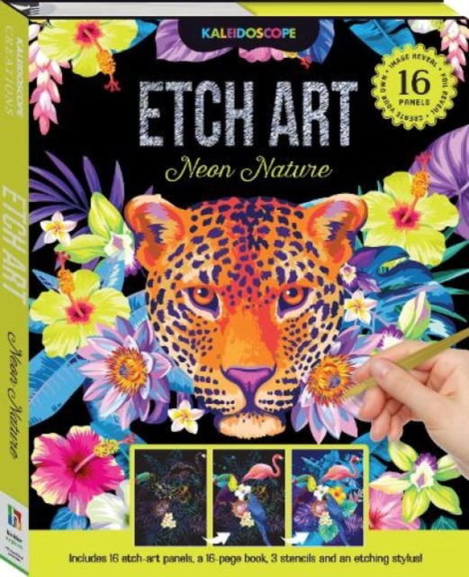 Cover for Hinkler Pty Ltd · Kaleidoscope Etch Art Creations Neon Nature - Etch Art Creations (Paperback Book) (2024)