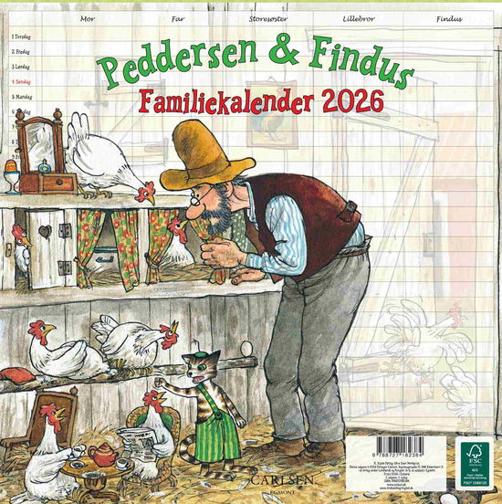 Cover for Sven Nordqvist · Peddersen &amp; Findus - familiekalender 2026 (Sewn Spine Book) [1st edition] (2025)