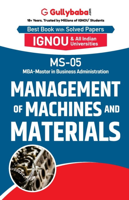 Cover for Kumar Sharma Vimal Kumar Sharma · MS-05 Management of Machines and Materials (Paperback Book) (2002)