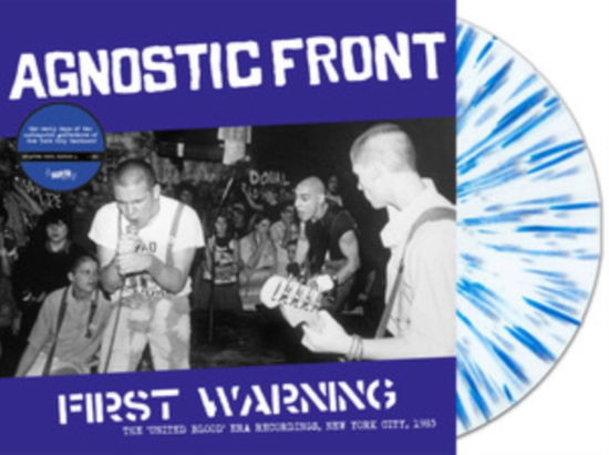Cover for Agnostic Front · The United Blood-Era Recordings. New York City. 1983 (White / Blue Splatter Vinyl) (LP) (2025)