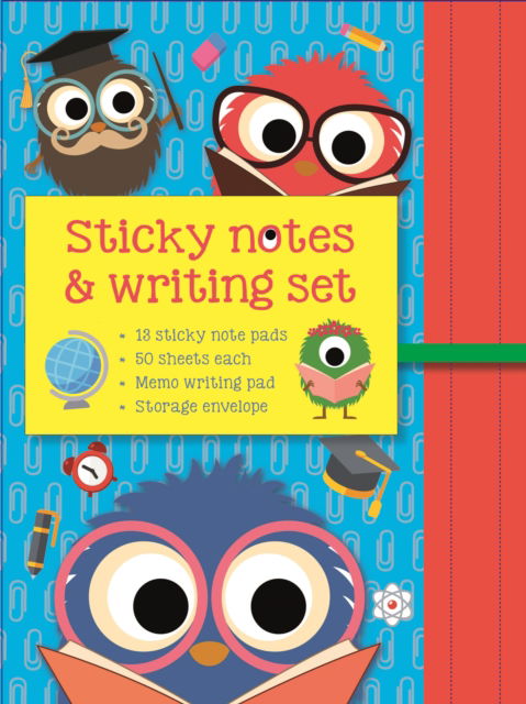 Cover for Peony Press · Sticky Notes and Writing Set: School Monsters: Fabulous Wallet-Style Folder Containing 13 Sticky Notepads, a Tear-Off Writing Pad, and Storage Envelope. (MERCH) (2017)