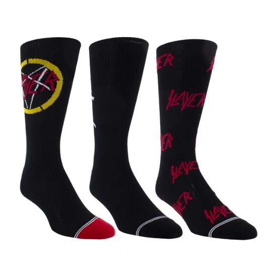 Cover for Slayer · Slayer Assorted Crew Socks 3 Pack (One Size) (Bekleidung) (2024)
