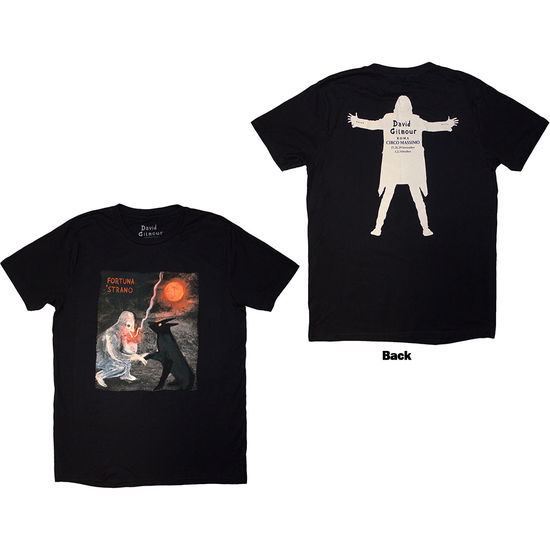 Cover for David Gilmour · David Gilmour Unisex T-Shirt: Luck &amp; Strange Fortuna E Strano (Black) (Back Print &amp; Ex-Tour) (T-shirt) [size L]