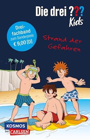 Cover for Ulf Blanck · Die drei ??? Kids: Strand der Gefahren. Dreifachband. (Enthält die Bände: Achtung, Strandräuber!, Insel der Haie, Surfstrand in Gefahr) (Book) (2024)