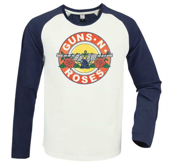 Cover for Guns N Roses · Guns N Roses Vintage Bullet Vintage White / Navy Medium Baseball Jersey (T-shirt) (2024)