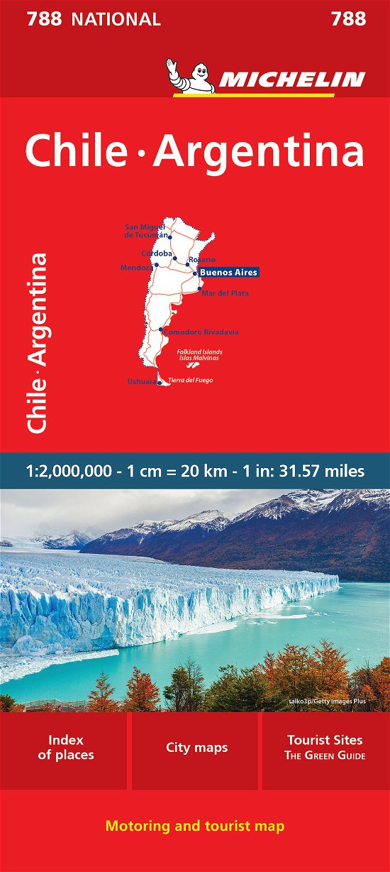 Cover for Michelin · Chile Argentina - Michelin National Map 788: Map (Landkarten) (2024)