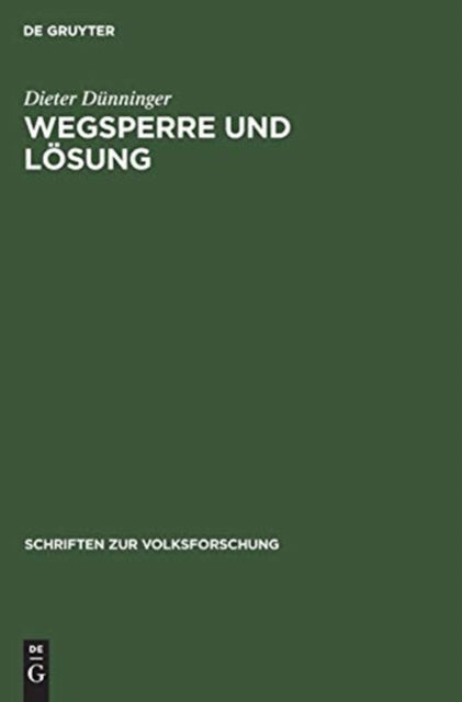Cover for Dieter Dunninger · Wegsperre und Loesung (Hardcover Book) (1967)