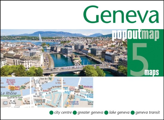 Cover for Geneva PopOut Map - pocket size, pop up, street map of Geneva - PopOut Maps (Landkart) (2024)