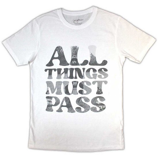 Cover for George Harrison · George Harrison Unisex T-Shirt: All Things Must Pass Text Infill (T-shirt) [size S]