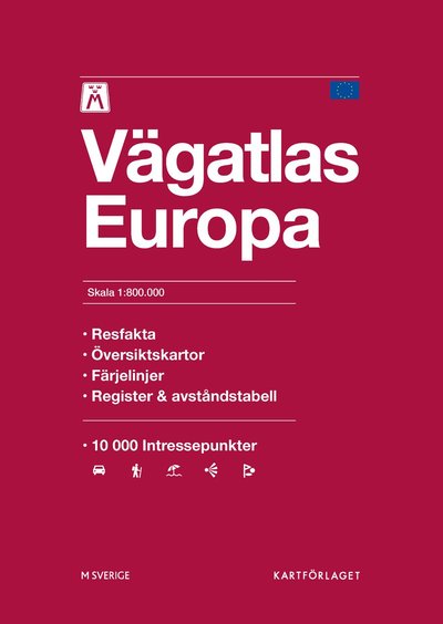 Cover for M Vägatlas Europa Skala 1:800 000 (CD/DVD) (2025)