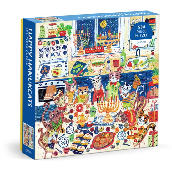 Cover for Galison · Happy Hanukcats 500 Piece Puzzle (SPIEL) (2025)