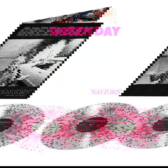 Cover for Green Day · Saviors (édition de luxe) (LP) [Limited Expanded Clear with Hot Pink Splatter edition] (2025)