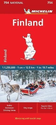 Finland - Michelin National Map 754: Map - Michelin - Livros - Michelin Editions des Voyages - 9782067263994 - 20 de junho de 2024
