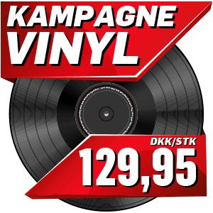 Vinyl LP'er tilbud kun 129,95 kr.
